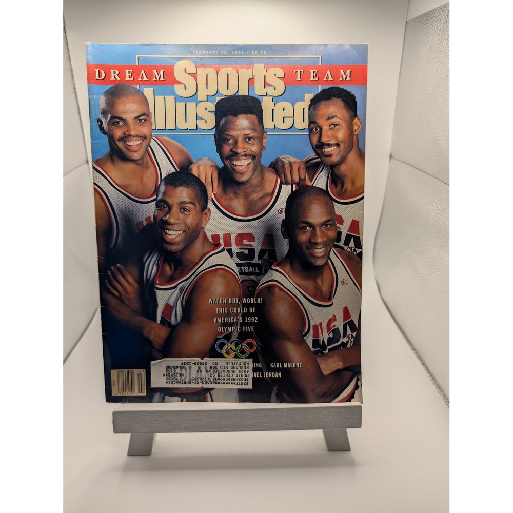 Michael Jordan Sports Illustrated Magazine Feb 18 1991 Dream Team Olympic Five